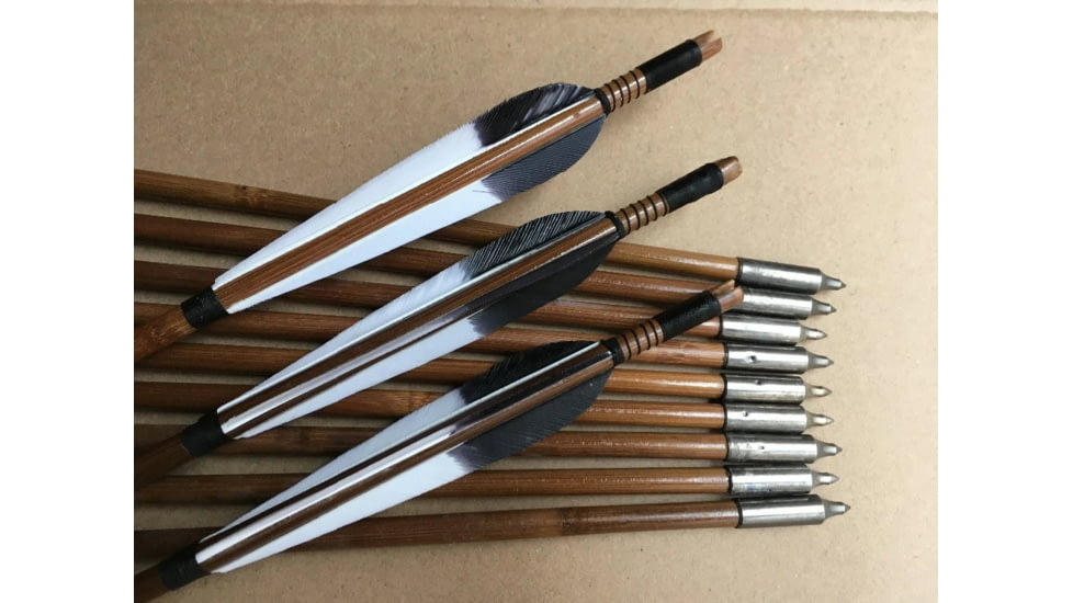 Battling Blades Handmade Bamboo Arrows Turkey Feather For Longbow Recurve Bow DD46A766, 7627189813420