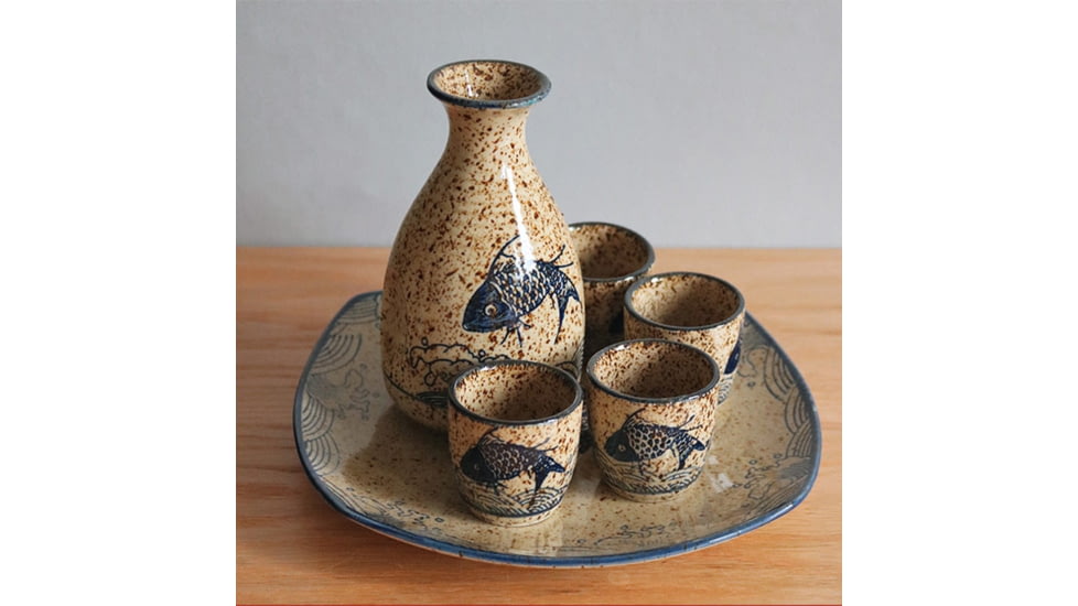 Battling Blades Japanese Ceramic Sake Pot - Retro Wine Pot 0F005ED7, 7640233705644