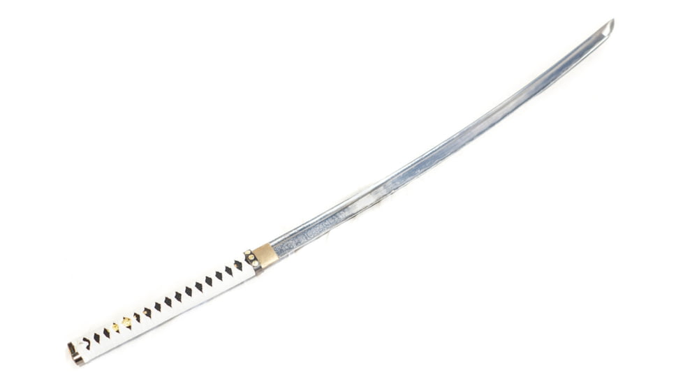 Battling Blades Katana Samurai Sword, High Carbon 1095 Steel With Clay Temper Blade, White, 40.5in, 1711524511778