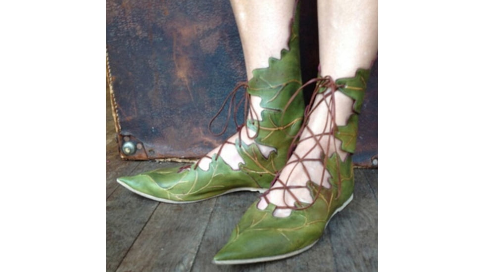 Battling Blades Medieval Retro Elf Leaves Lace Up Carnival Party Knight - Boots - Womens, 7379236159660