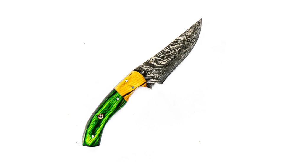 Battling Blades Skinner Skinning Knife 8, High Carbon Damascus Steel Blade, 7004793700524