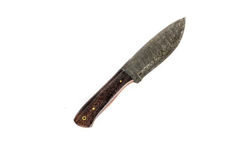 Battling Blades Skinning Skinner Knife 10, High Carbon Damascus Steel, Dark Wood, 6983824474284