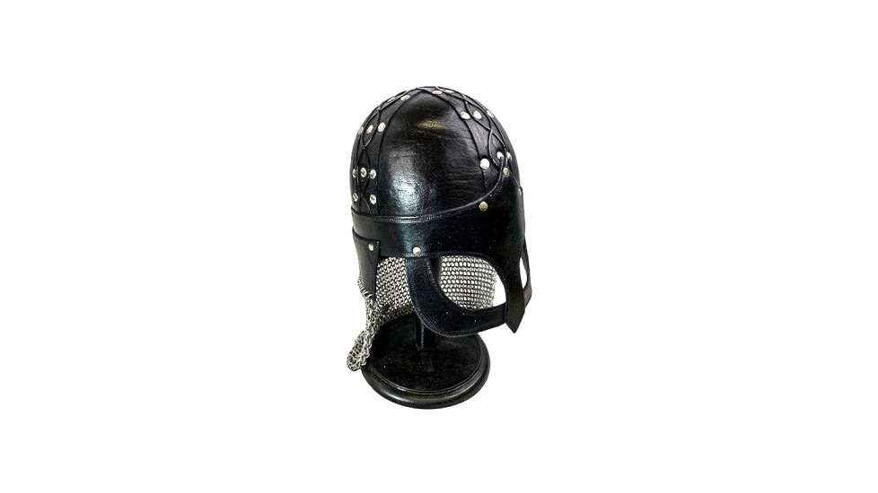 Battling Blades Viking Gjermunbdu Helmet, Leather, Black, 7121466949804