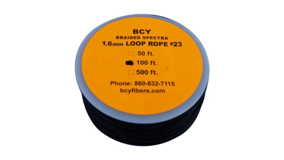BCY Size 23 Loop Rope, Black, 100 ft, 79936