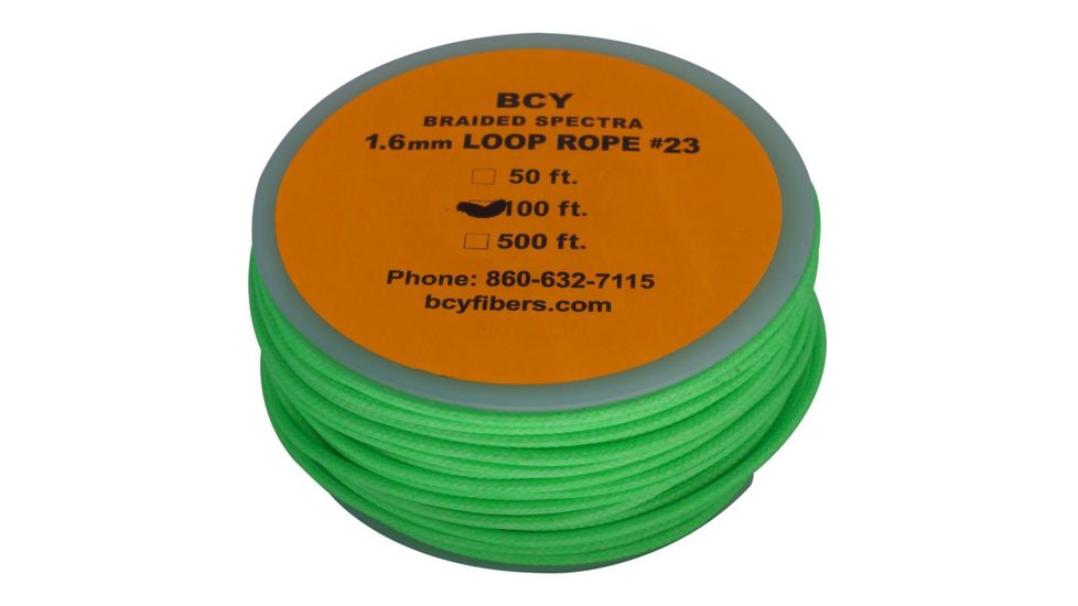 BCY Size 23 Loop Rope, Neon Green, 100 ft, 79931