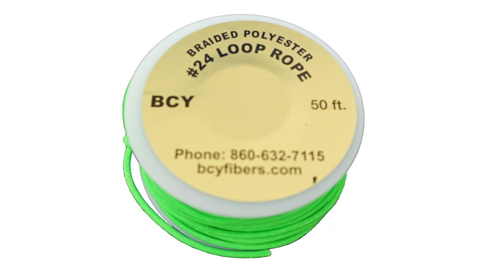 BCY Size 24 D Loop Rope, Neon Green 50 ft 66529