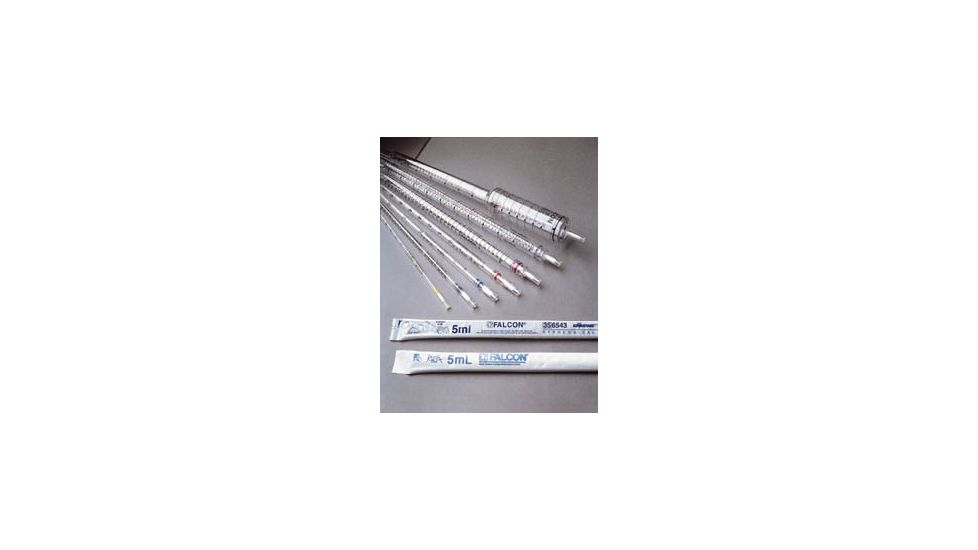BD Falcon Disposable Serological Pipets, Polystyrene, Sterile, Plugged, BD Biosciences 357550 Individually Wrapped In Paper/Plastic