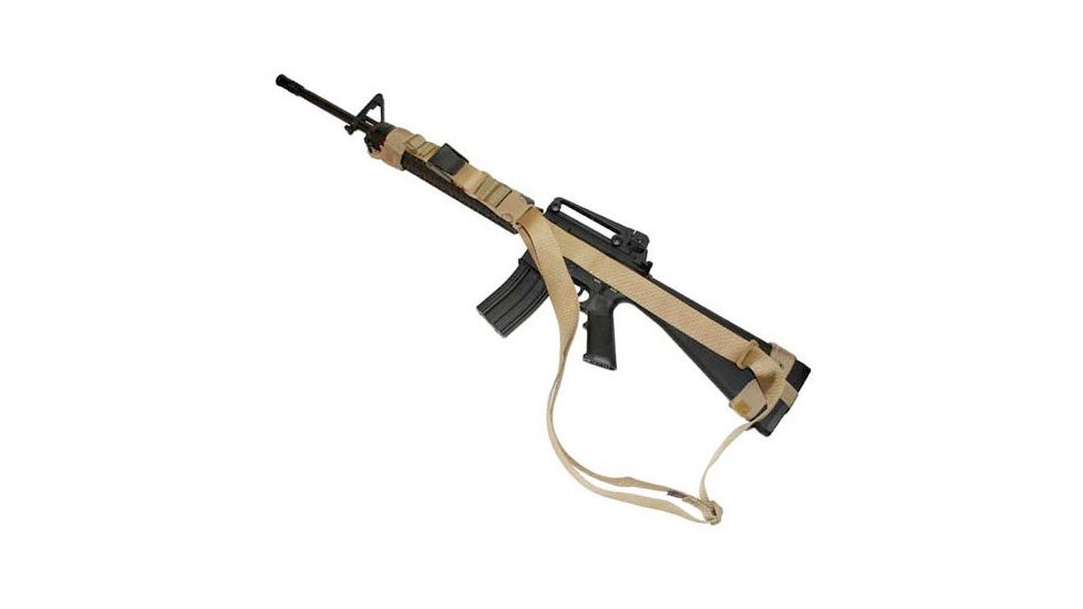 BDS Tactical Enhanced Ambidex Three Point Rifle Sling, Coyote BDS ETPS DT