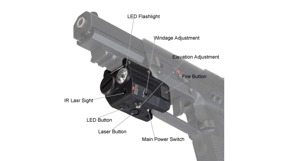 Beamshot Compact Class 1 IR Laser Aimer, IR Illuminator, Black, LLC-compact - IR