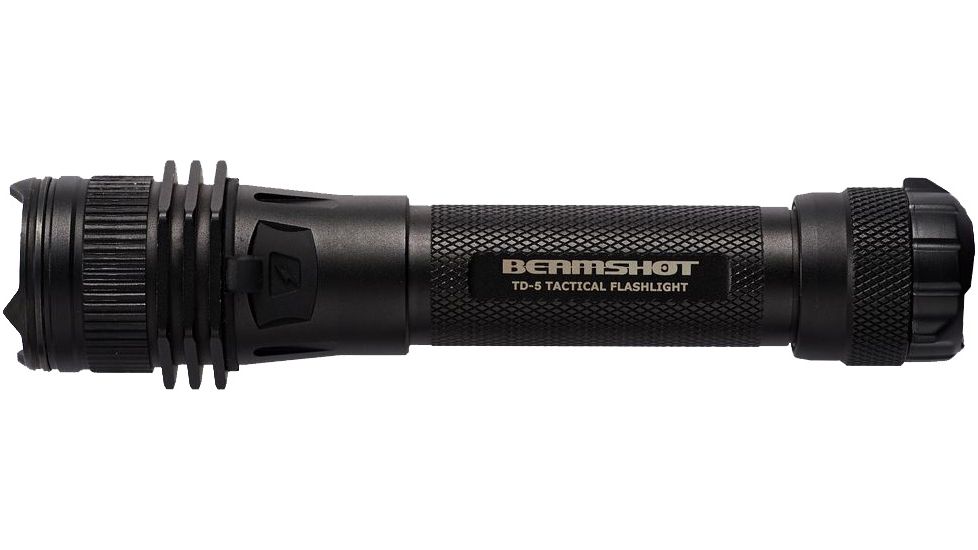 Beamshot Tactical Flashlight - strobe, dimmer, 240 lumens, Matte Black TD4X