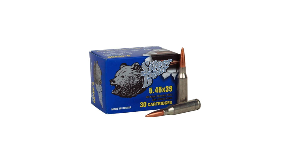Bear Ammunition Silver Bear 5.45x39 60gr. Fmj 750 Round Case