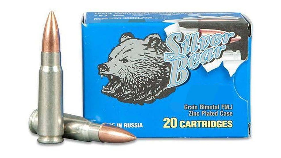 Bear Ammunition Silver Bear 5.45x39 65gr. Fmj 750 Round Case