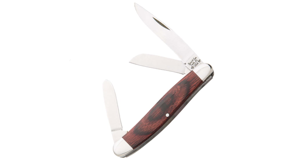 Bear and Son Knives Stockman Folding Knife, 2.38in, High Carbon Stainless Steel, Rosewood Handle, 218R