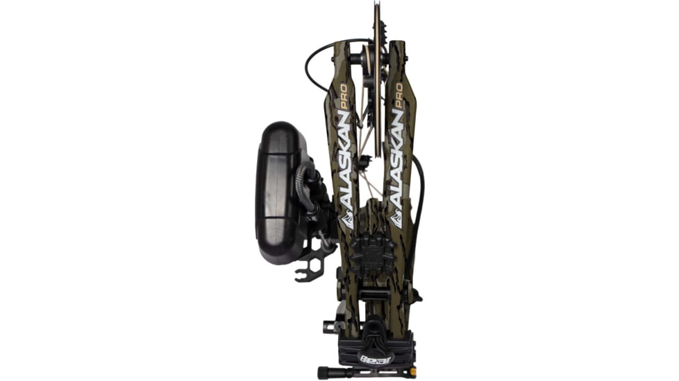 Bear Archery Alaskan Pro RTH Compound Bow Package, Right Hand, 60lb, 30.5in, Mossy Oak Bottomlands Camo, AV57A800B6R