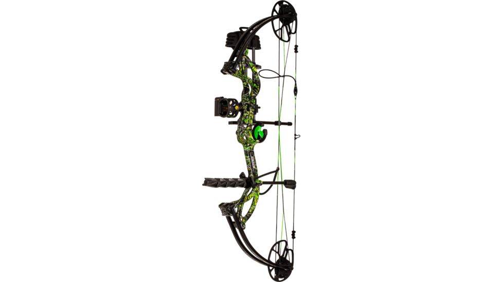 Bear Archery Cruzer G2 Compound Bow, Ready to Hunt Package, 315 FPS, Left Handed, 70 lb Draw, Moonshine Toxic, AV83B21047L