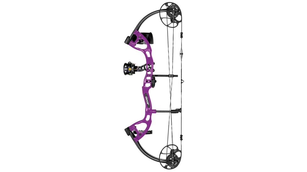 Bear Archery Cruzer Lite RTH Compound Bow / Left Handed / 5-45lb Draw Weight Range / 12-27 Draw Length Range, Flo Purple, A6CZL1055L
