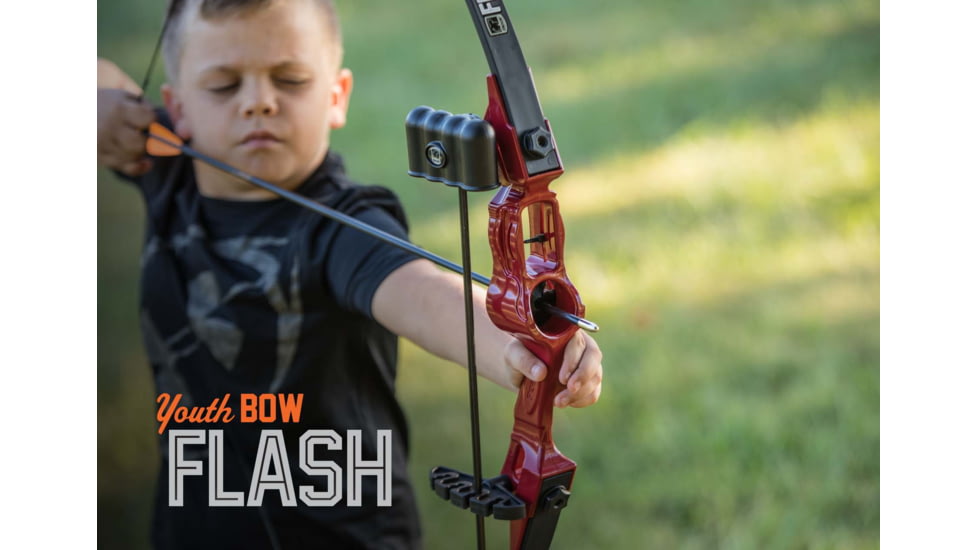 Bear Archery Flash Bow Set, Red 16-24 in. 5-18 lbs. RH/LH, AYS500RD