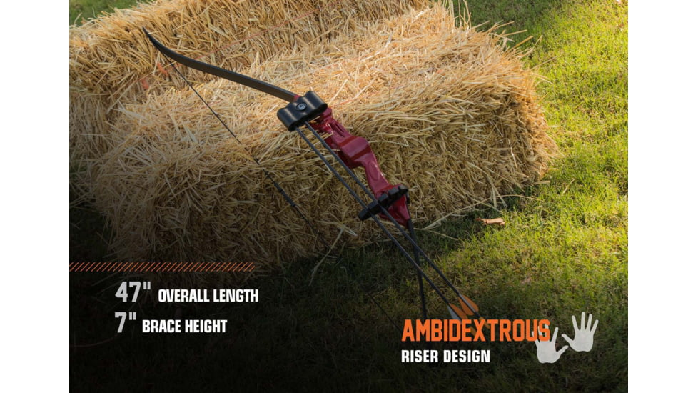 Bear Archery Flash Bow Set, Red 16-24 in. 5-18 lbs. RH/LH, AYS500RD