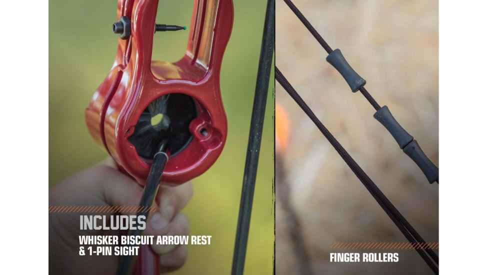 Bear Archery Flash Bow Set, Red 16-24 in. 5-18 lbs. RH/LH, AYS500RD