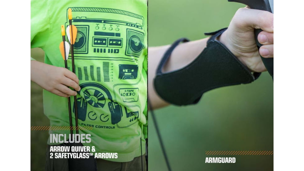 Bear Archery Titan Youth Bow Set, Gray, AYS6500