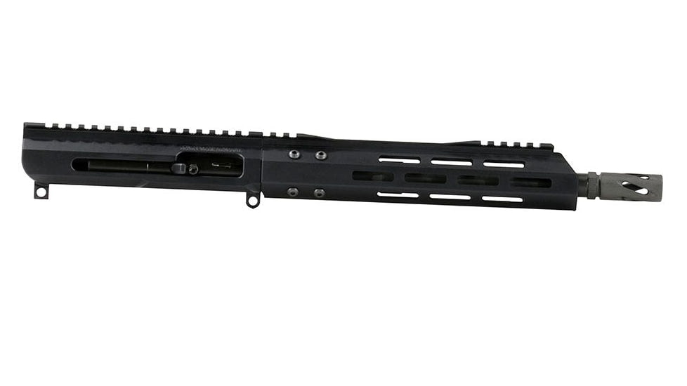 Bear Creek Arsenal AR-9 9MM Billet Right Side Charging Bufferless Upper Receiver, 10.5in Parkerized M4 Barrel, 1-10 Twist, Blowback, 9.5in MLOK, 9424NSCH9MMPM4105110PBUF