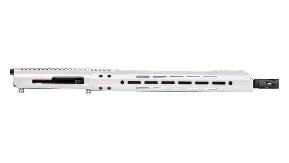 Bear Creek Arsenal AR-15 7.62x47 Powder Coat Empire White Right Side Charging Upper Receiver, 16in Parkerized Heavy Barrel, 1-10 Twist, Carbine Length, 15in MLOK, Empire White, 9445NSCH762CHB16110PEMW