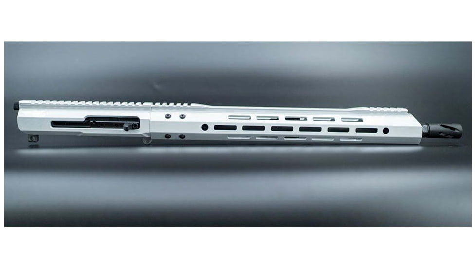 Bear Creek Arsenal AR-15 5.56 NATO Powder Coat Empire White Right Side Charging Upper Receiver, 16in Parkerized M4 Barrel, 1-8 Twist, Carbine Length, 15in MLOK, Empire White, 9451NSCH556CM41618PEMW