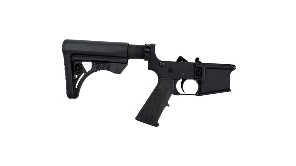 Bear Creek Arsenal AR-15 Multi-CaliberForged Lower Assembly with Upgraded UTG Tactical Stock, Black Anodized, LAAR15-LB