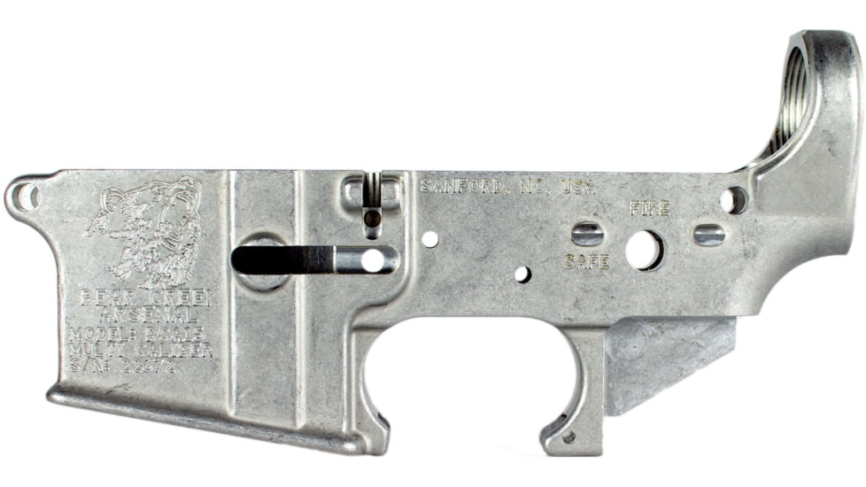 Bear Creek Arsenal AR-15 Stripped Lower Receiver, Un-Anodized, Stainless Steel, One Size, LR-15W