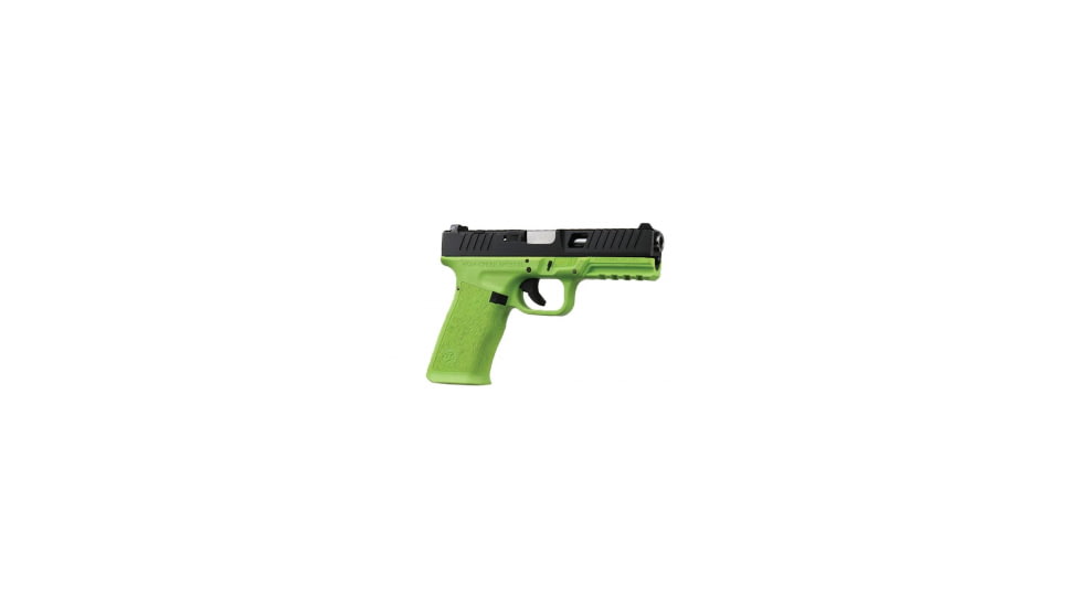 Bear Creek Arsenal BC-101 BCA Grizzly Window Cut 9mm Handgun 9mm Barrel 116 Twist 17+1 Capacity-Zombie Green-Stainless Steel-Non-fluted-416R Stainless Steel-Non-Threaded D72A52ED, CGP101-91917SSWC2MPOLYLMG