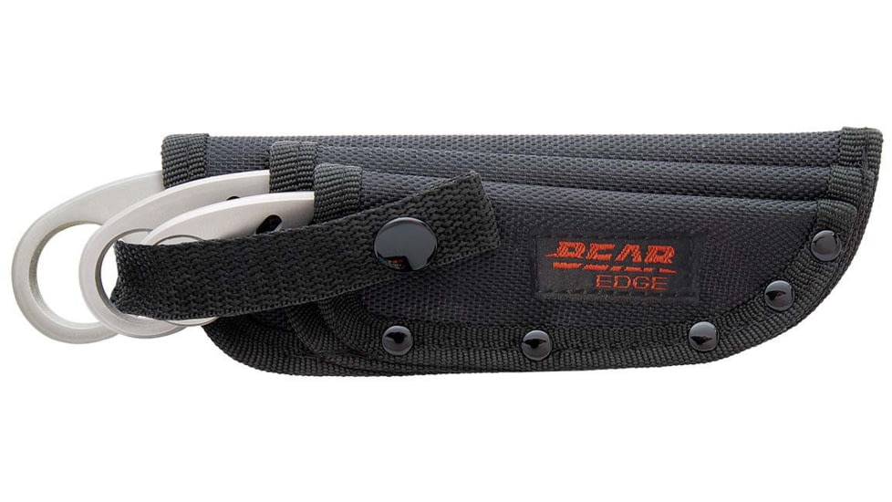 Bear Edge 3-Piece Game Set Fixed Blade Knives, 3.25in/3.13in/2.75in, 440 Stainless Steel, 61520