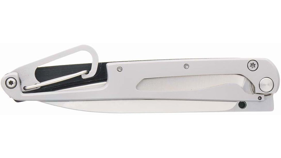 Bear Edge Minimal Framelock Folding Knife, 3.25in, 440 Stainless Steel, Stainless Steel Handle, 61527