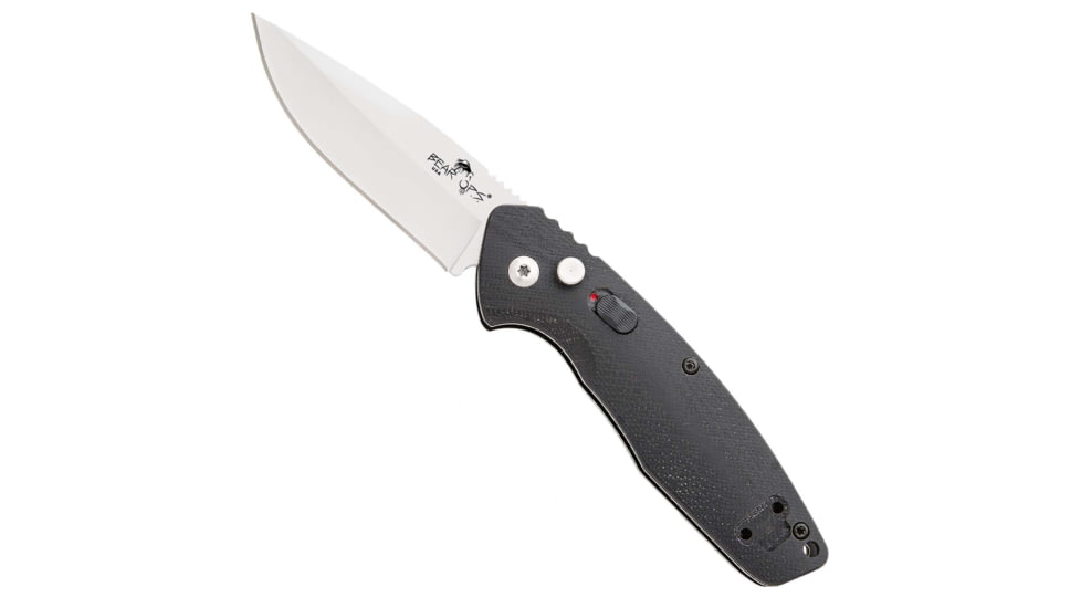 Bear OPS Auto Bold Action 10 Folding Knife, 3in, Bead Sandvik 14C28N Stainless Steel, Black G10 Handle, AC-1000-B4-P