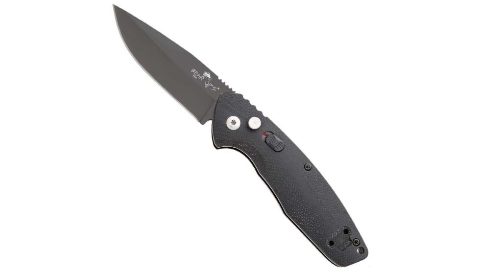Bear OPS Auto Bold Action 10 Folding Knife, 3in, Sandvik 14C28N Stainless Steel, Black G10 Handle, AC1000B4B