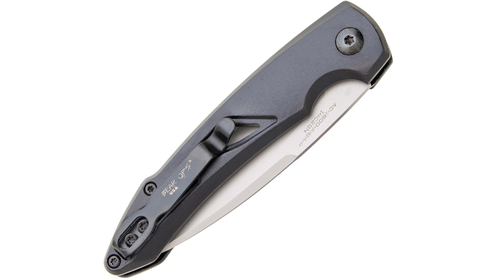 Bear OPS Auto Bold Action 16 Folding Knife, 3in, Bead Sandvik 14C28N, Black Aluminum Handle, AC-1600--AIBK-P
