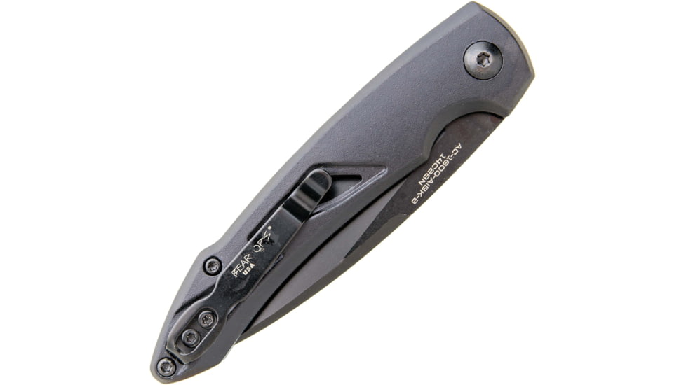 Bear OPS Auto Bold Action 16 Folding Knife, 3in, Sandvik 14C28N, Black Aluminum Handle, AC-1600-AIBK-B