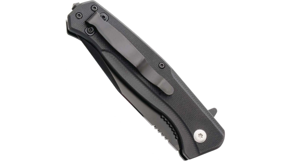 Bear OPS Bear Swipe 5 Assisted Opening Foldinh Knife, 3.25in, Sandvik 14C28N Stainless Steel, Black/OD Green G10 Handle, A-500-B4-B