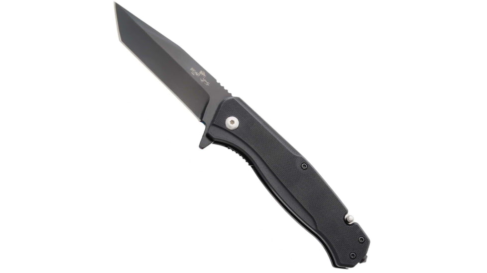 Bear OPS Bear Swipe 5 Assisted Opening Foldinh Knife, 3.25in, Sandvik 14C28N Stainless Steel, Black/OD Green G10 Handle, A-500-B4-B