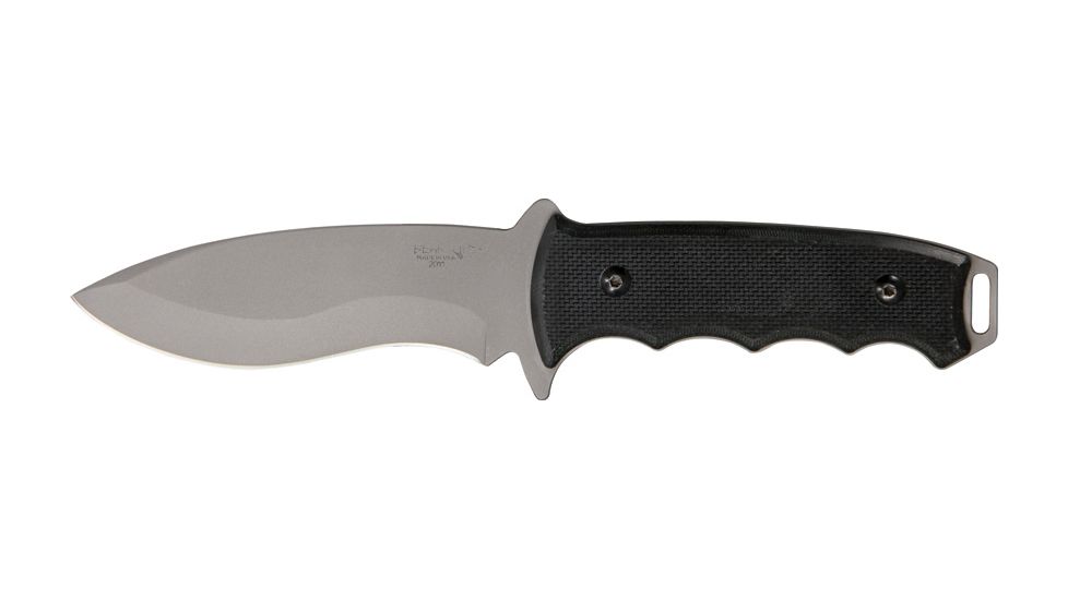 Bear Ops Close Quarters Combat Fixed Knife, SS modified Drop Point Blade, black G-10 Handle BC31006