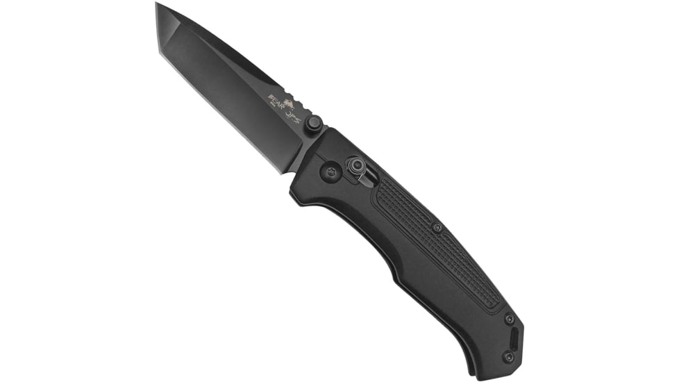 Bear OPS Slide Lock Folding Knife, 3.75in, Tanto, Black Aluminum Handle, MC-510-AlBK-B