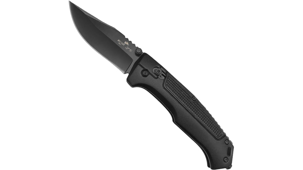 Bear OPS Slide Lock Folding Knife, 4.5in, Modified Clip Point, Black Aluminum, MC-550-AlBK-B