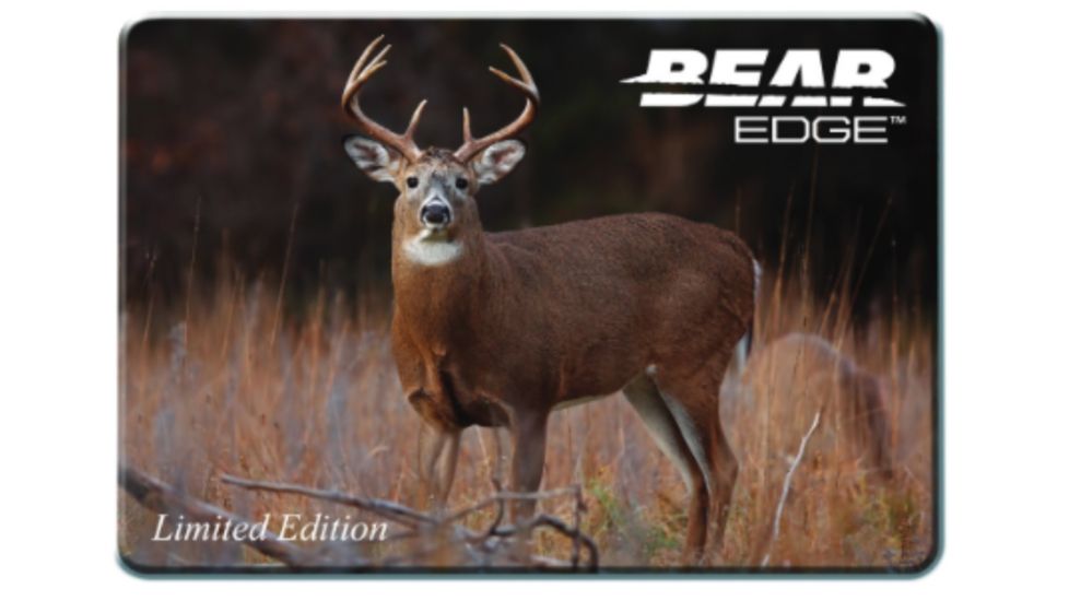 Bear &amp; Son Cutlery 2 Piece Tin Set of Folding Knives with Stag Delrin Handle, 420 SS Blades, 4in and 2.85in Closed Blade, 71560