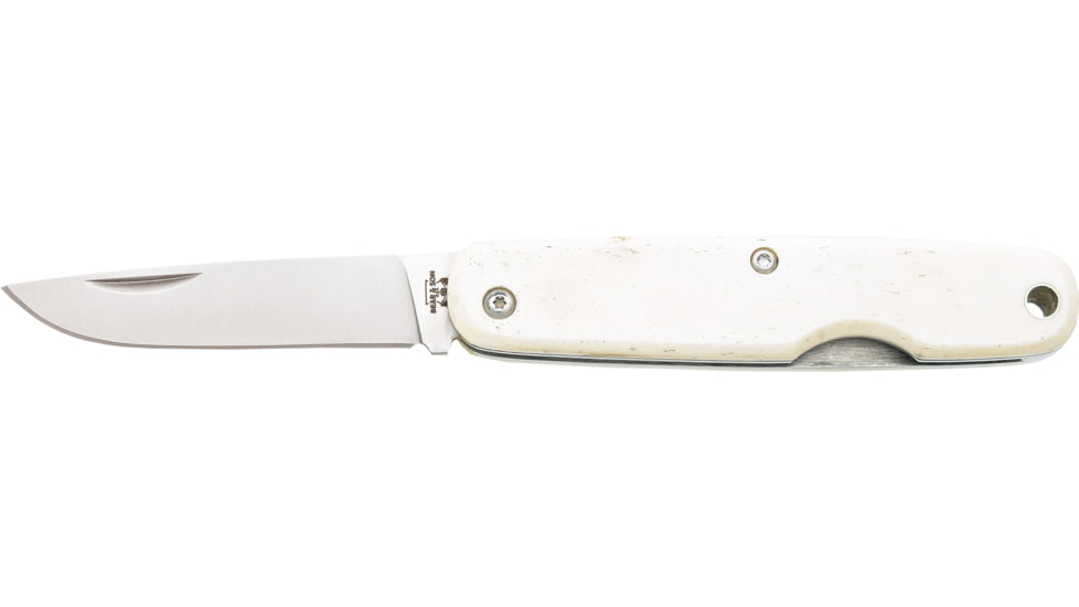 Bear &amp; Son Cutlery 3 1/2 White Smooth Bone Slip Joint Executive - WSB79