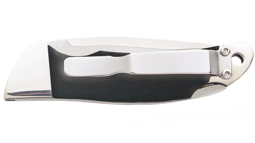 Bear &amp; Son Cutlery Automatic Lockback Automatic Folding Knife, 2.75 in, 440 Stainless Steel, G10 Handle, Black, GA08