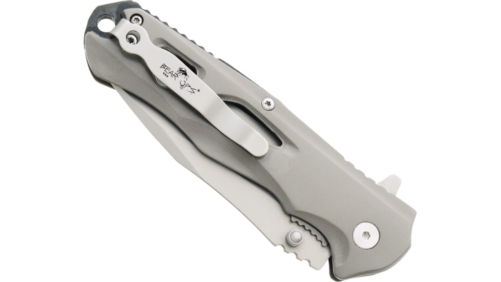 Bear &amp; Son Cutlery 4 1/2 Stainless Steel Handle With Satin Finish Blade With Pocket Clip - MC-400-SS-S