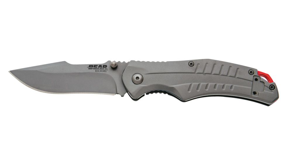 Bear &amp; Son Cutlery 4 3/8 in Gray Stainless Framelock Assisted Opener W/Ball Bearing Washers, Silver, Medium 61114