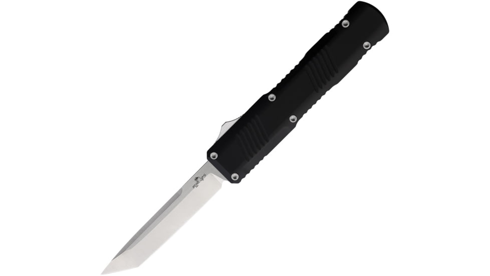 Bear &amp; Son Cutlery Auto OTF Tanto Automatic Folding Knife, 3.50 in, Stainless Steel, Tanto Blade, Aluminum Handle, BCOTF210ALBKS