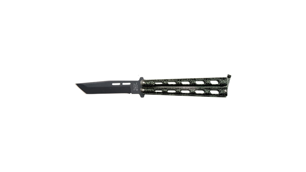 Bear &amp; Son Cutlery Bear &amp; Son Butterfly Knife 3.58'' Silver Vein Tanto