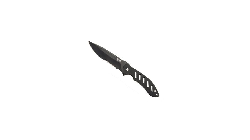 Bear &amp; Son Cutlery Brisk 1.0 9 3/4 Black Fixed Blade With Ballistic Sheath - 71517