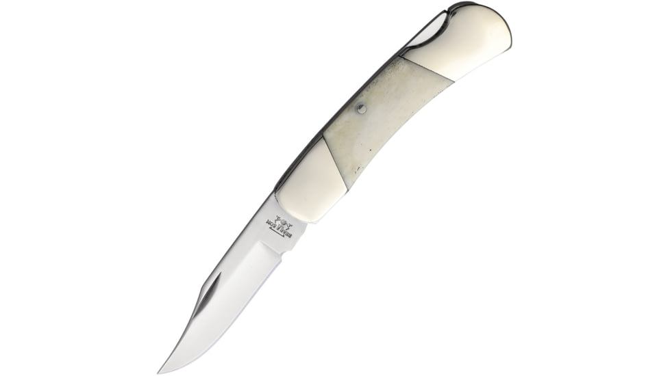 Bear &amp; Son Cutlery Executive Lockback Assisted Opening Folding Knife, 2.1in, Steel, Smooth Bone Handle, White, WSB26
